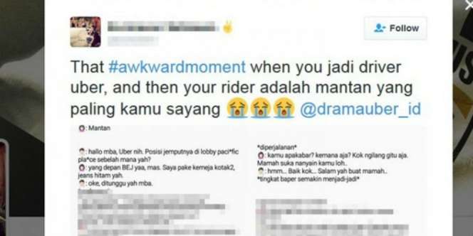 Bikin Ngakak, Kisah Sopir Uber Antar Mantan Pacar Jadi Viral
