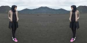 #HOTD: Gaya Busana Irma Puspita di Gunung Bromo