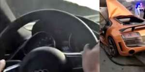 Detik-detik Kecelakaan Tragis Supercar Audi R8 Terekam Kamera