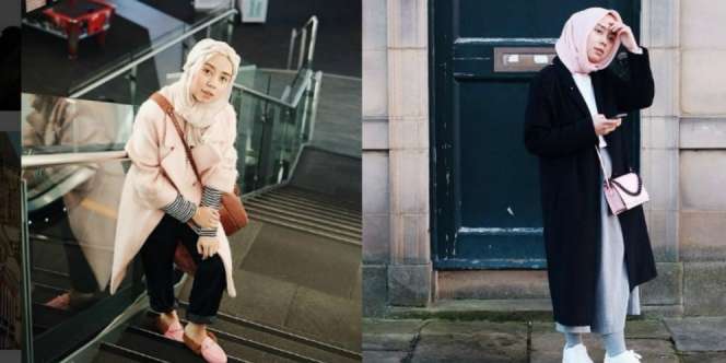 Qanita Al Jundiah Makin Stylish dalam Balutan Long Coat