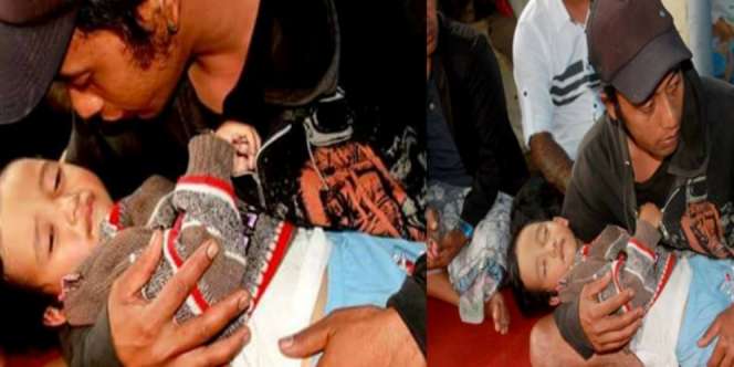 Bocah 3,5 Tahun Menggigil Tunggui Jasad Ibunda