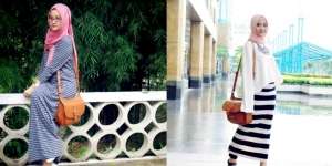 Menjaga 'Look' Tetap Langsing Saat Mengenakan Striped Dress