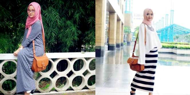 Menjaga 'Look' Tetap Langsing Saat Mengenakan Striped Dress