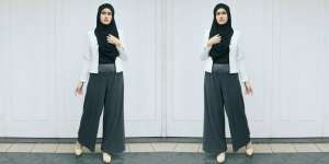 Tampil Formal dengan Padu Padan Celana Palazzo dan Outer