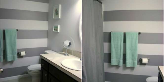 Permainan Warna yang Pas untuk Kamar Mandi Mungil