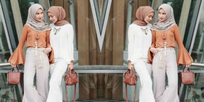 Intip Padu Padan Bell Bottom Pants ala Hijaber