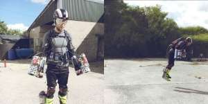 Wow! Veteran Militer Ciptakan Kostum Iron Man, Persis di Film
