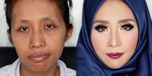 Perubahan Wanita Sebelum & Sesudah Makeup, Kamu Pasti Kaget
