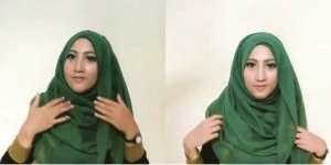 Tutorial Hijab Paris untuk si Wajah Lonjong
