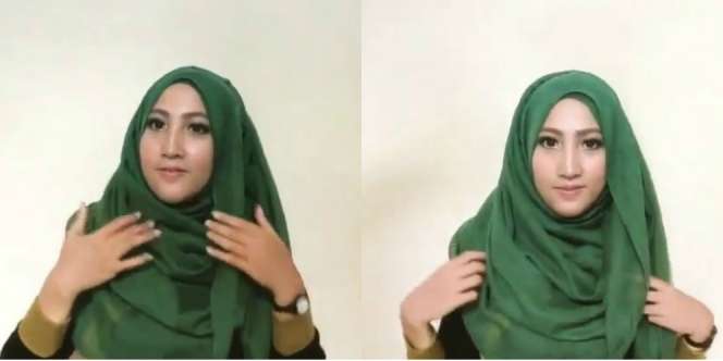Tutorial Hijab Paris untuk si Wajah Lonjong