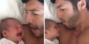 Ayah Ganteng Ini Sukses Hentikan Tangisan Bayi dalam 3 Detik