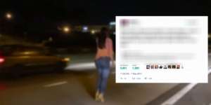 Mau Tolong Gadis Cantik Jalan Sendirian di Tepi Tol, Ternyata