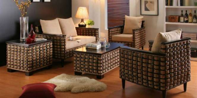  Nuansa Alami Makin Kental dengan Furnitur Rotan