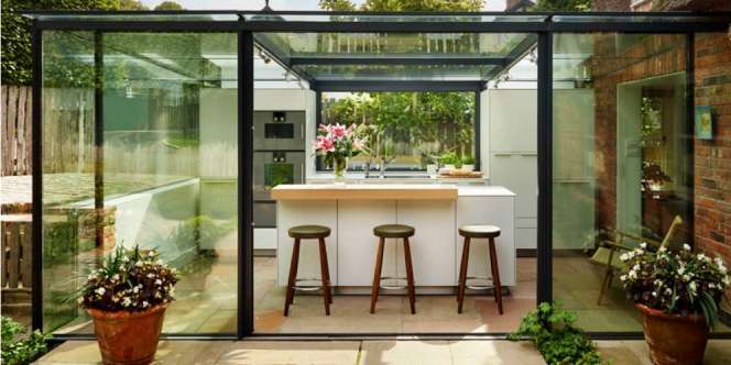 Cantiknya Desain Dapur dalam Rumah Kaca