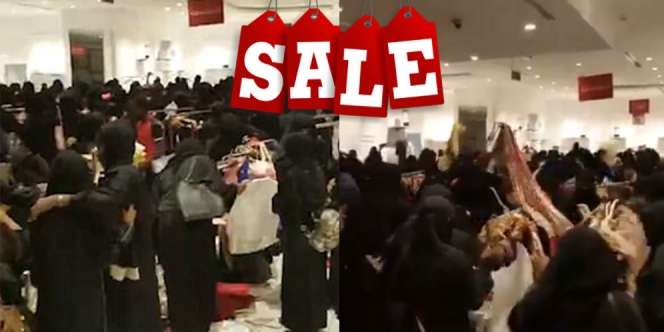Shock! Begini Suasana 'Flash Sale' di Toko Pakaian di Saudi