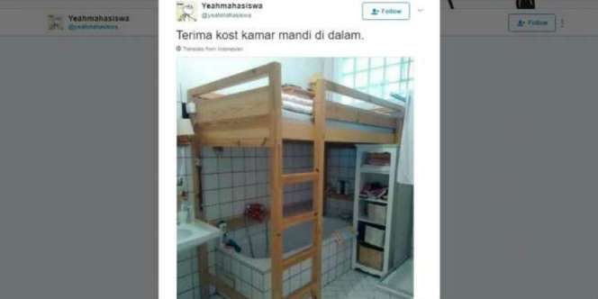 Netizen Heboh Lihat Foto Kamar Kos Ini, Apa yang Janggal?