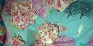 Ditinggal di Rumah, Bocah Sobek-sobek Uang Rp97 Juta