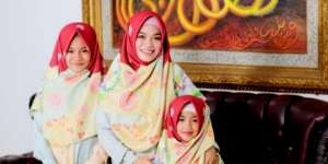 Lebaran Cantik dan Kompak Anak Cucu Aa Gym