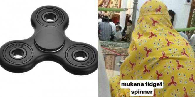 Viral, Mukena Bermotif Fidget Spinner yang Kekinian