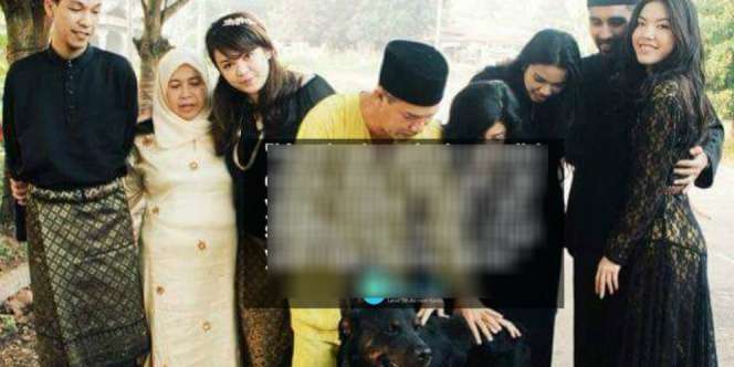Keluarga Muslim Berfoto Bersama Anjing Saat Lebaran, Ternyata