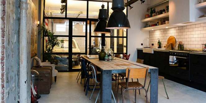 Lirik Gaya Desain Industrial Kekinian untuk Ruang Makan