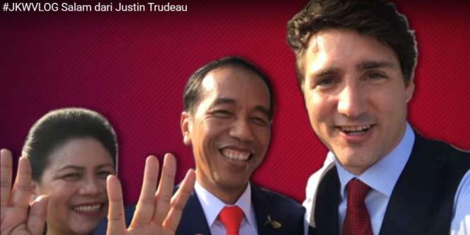 Jokowi Bikin Vlog Bareng Perdana Menteri Ganteng