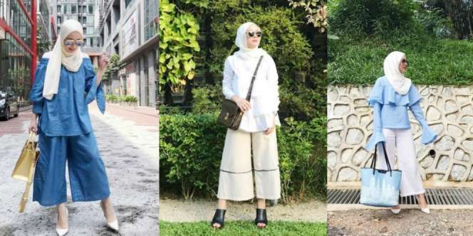 Tips Memadukan Ruffle Top dan Palazzo ala Hijaber Hits