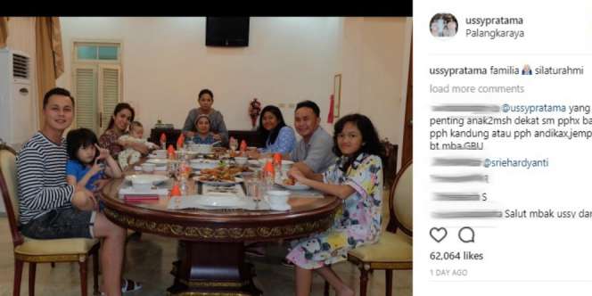 Ajak Keluarga Kunjungi Mantan Suami, Ussy Sulistiawaty Dipuji