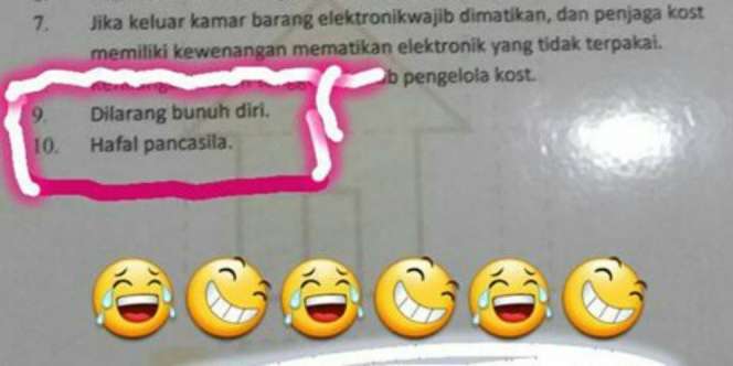 6 Peraturan Absurd Tempat Kost, Bikin Ngakak Guling-guling!