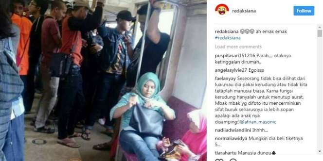 Ibu Asyik Duduk Selonjoran di KRL, Ini Imbauan KAI