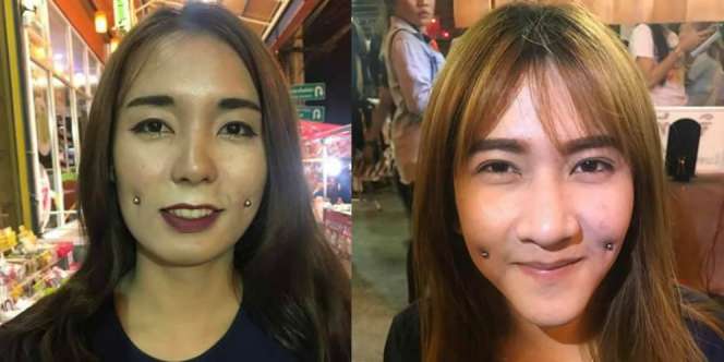 Tindik Pipi Demi Dapatkan Lesung yang Manis, Berani Coba?