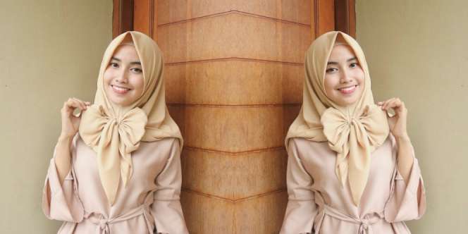 Sabrina Puspita: 5 Tampilan Menarik di 1 Hijab Segi Empat