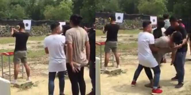 Ini Jadinya Jika Orang Latah Ikut Latihan Tembak, Kocak Abis!