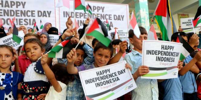 Sorak Merdeka dari Anak-anak Gaza untuk Indonesia