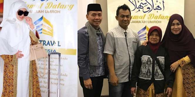 Artis Umroh Bareng First Travel, Syahrini Sampai Ayah Rozak