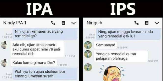 7 Perbedaan Anak IPA & IPS Ini Bikin Ngakak Sampai Sakit Perut