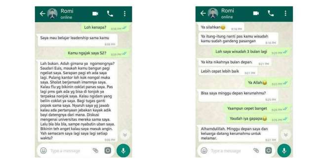 Lelaki Anti Basa-basi 2017, Sekali Chat Langsung Ajak Nikah!