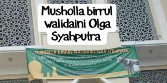Alhamdulillah, Wasiat Olga Bangun Mushola Akhirnya Terwujud
