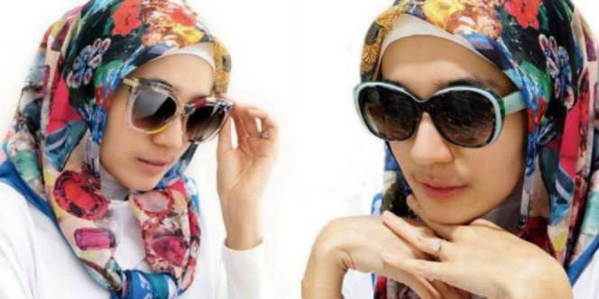 Begini Cara Pakai Hijab Segiempat Tanpa Pentul