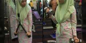 Hijaber Syar`i Ini Rajin Fitnes, Ternyata...