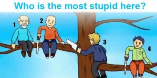 Siapa Paling Bodoh Di Antara 4 Orang Ini? Temukan Jawabannya!