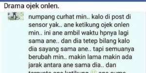 Curhat Pacar 'Ditikung' Sopir Ojek Online