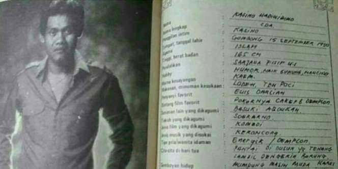 Beredar Biodata Kasino Semasa Muda, Dijamin Bakal Ngakak!