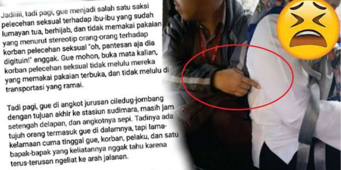 Pria Muda Lecehkan Ibu Tua di Angkot, Astagfirullah!