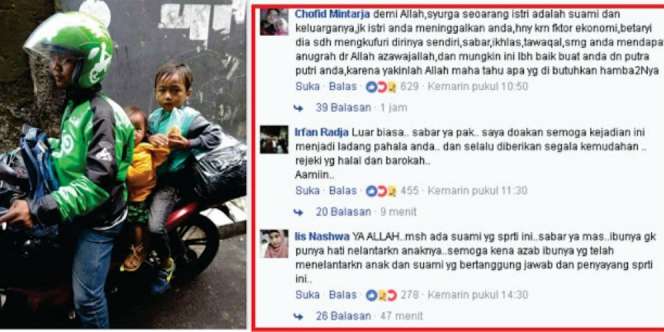Sopir Ojek Ini Narik Sambil Bawa Anak, Alasannya Bikin Nangis