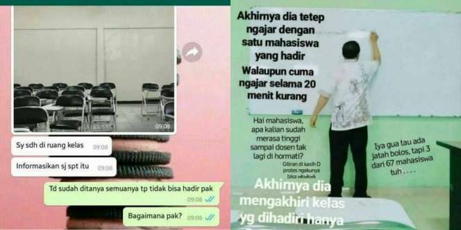 Kisah Pilu Dosen Mengajar di Kelas Kosong