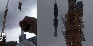 Lapar dan Pesan Makan, Lihat Ulah Malas Si Operator Crane