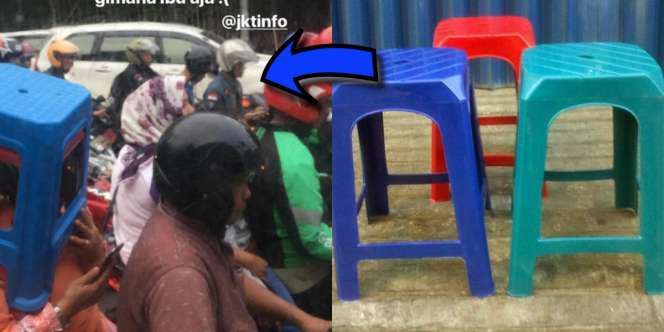 Heboh Emak-emak Zaman Now, Kursi Plastik Buat Helm?