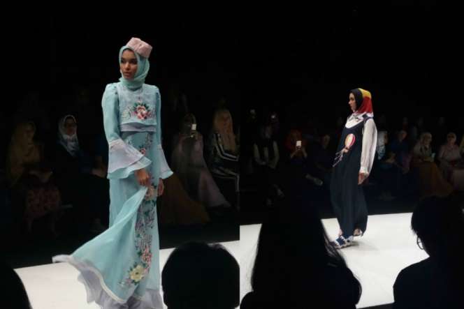 Tiga Desainer Hijab Hadirkan Nuansa Langit Biru