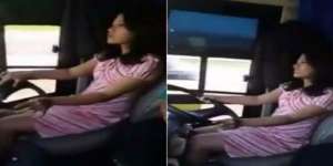 Sopir Bus Cantik Betot Perhatian Warganet